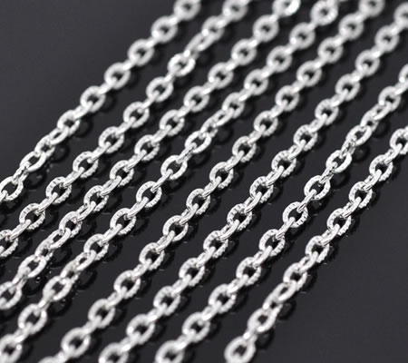 10 meter donker zilverkleurige ketting bewerkt