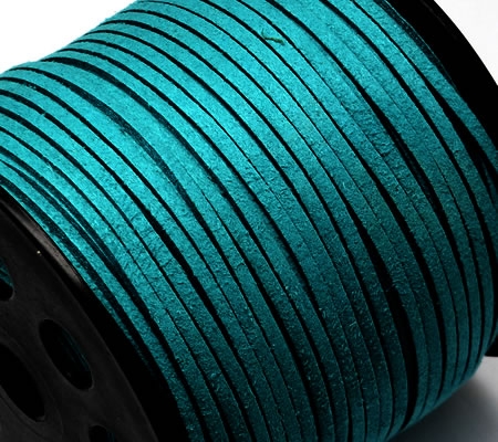 1 meter Imitatie Suede koord Kobalt Blauw