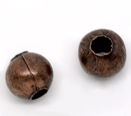 100x Metalen kraaltje Roodkoper