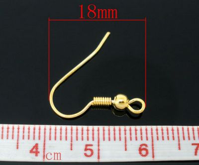 50 stuks Oorbelhaakjes Goudkleurig (25 paar)