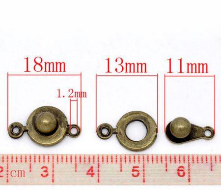 5x Bronzen Klikslotjes