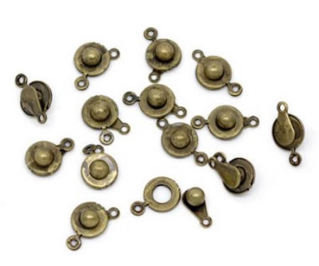 5x Bronzen Klikslotjes