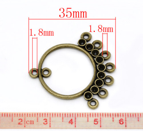 1x Ornament Brons 35 mm rond