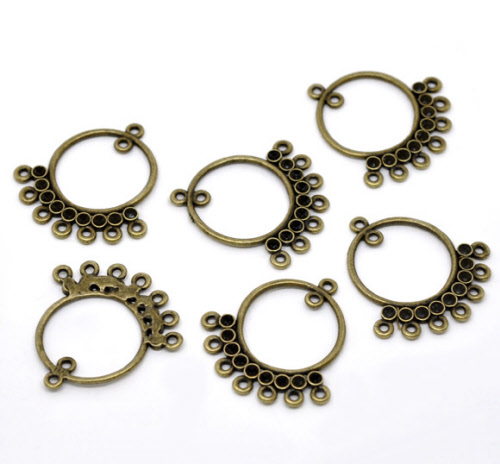 1x Ornament Brons 35 mm rond