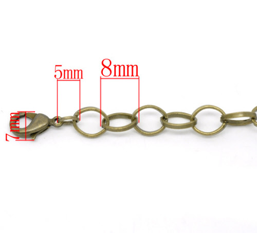 1x Armbandje Brons 20 cm