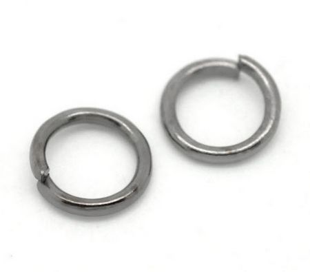 50 stuks Open ring Antraciet