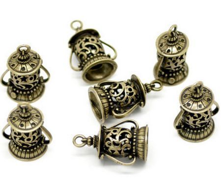 1x Bedel lantaarn Brons 3-D