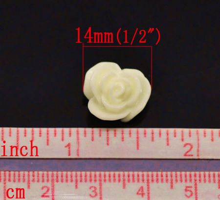 1x Roosje Cabochon Ivoor
