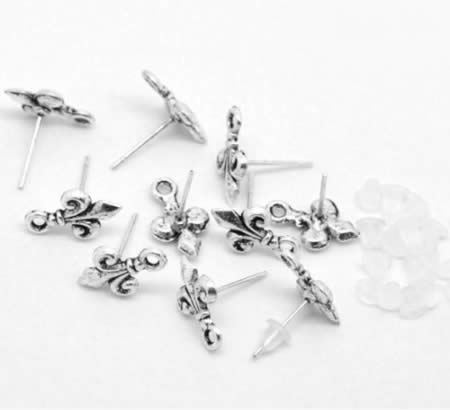 1 paar Stekertjes Fleur-de-Lis