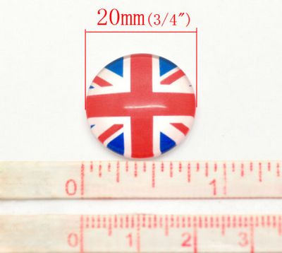 Glazen cabochon Engelse Vlag