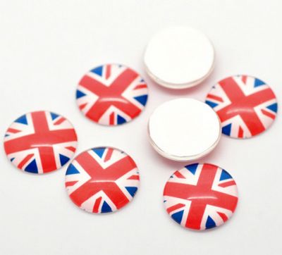 Glazen cabochon Engelse Vlag
