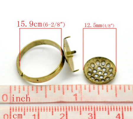 Ring met zeefje Brons