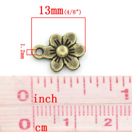 1x Bedel Bloem Brons