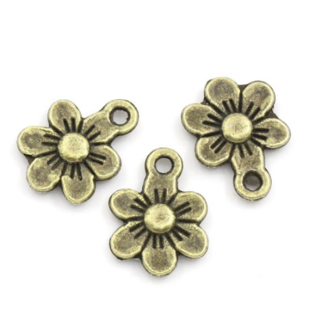 1x Bedel Bloem Brons