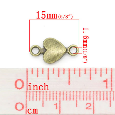 1x Bronzen connector Hartje