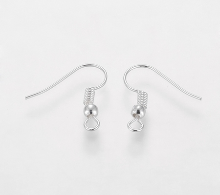 50 stuks Lichtzilveren Oorbelhaakjes 