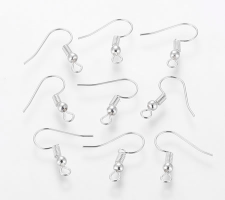 50 stuks Lichtzilveren Oorbelhaakjes 