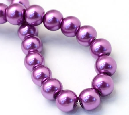 Glasparel snoertje - 10 mm Cerise/Paars