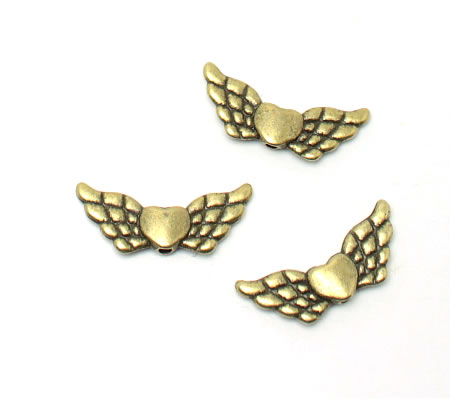 1x Metalen Engel Vleugetjes-Hartje Kraaltje