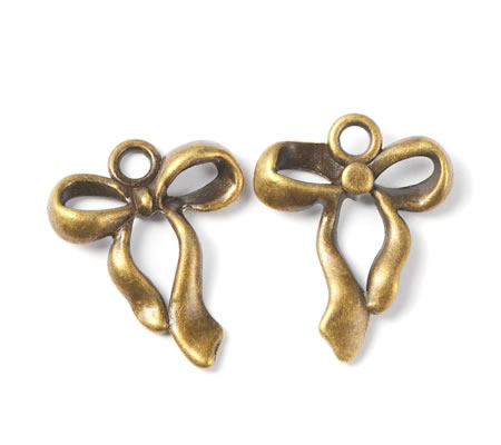 1x Klein Bedeltje Strikje Brons