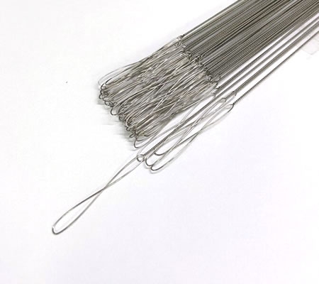 1x Groot oog kralenrijgnaald 15 cm met lus