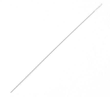 1x Groot oog kralenrijgnaald 15 cm met lus