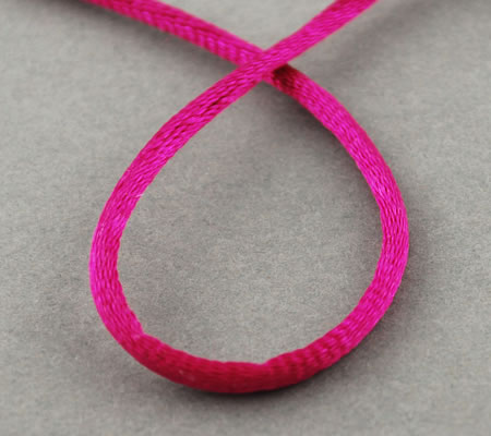 1 Meter nylon soepel vallend koord Fuchsia