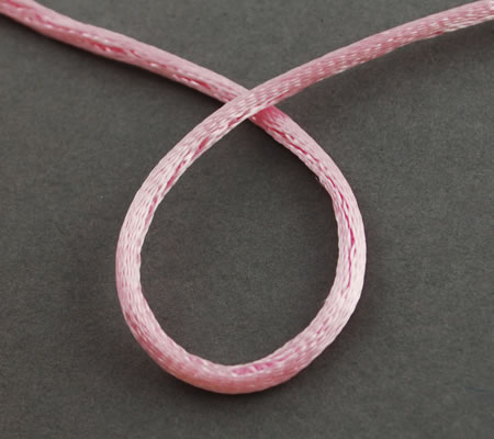 1 Meter nylon soepel vallend koord Roze