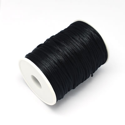 1 Meter nylon soepel vallend koord Zwart