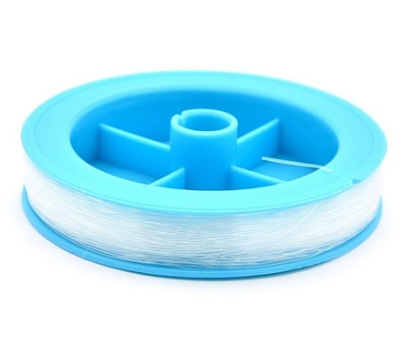 100 meter Nylon 0.2 mm transparant (geen stretch)