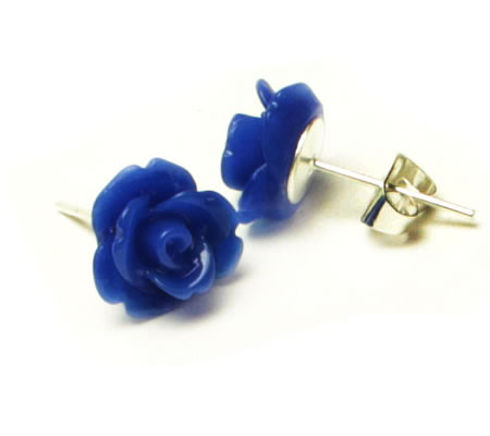 1 Paar Stekertjes Roosje Donker Blauw