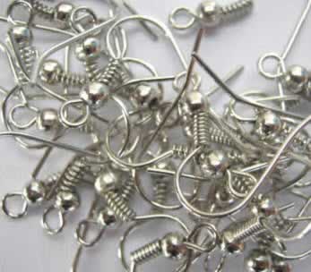 50 stuks Donkerzilveren oorbelhaakjes (25 paar)