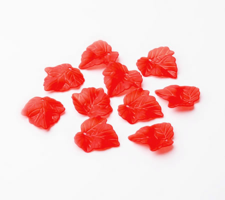 25x Frosted Blaadjes Rood