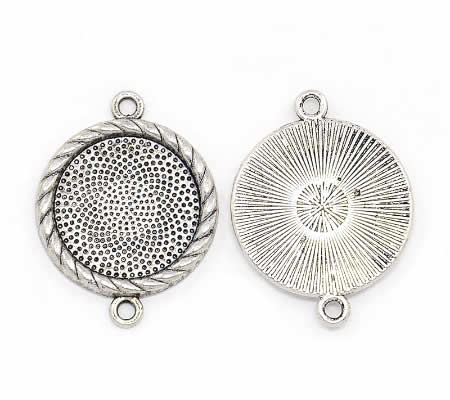 1x Connector Donker Zilver 20 mm