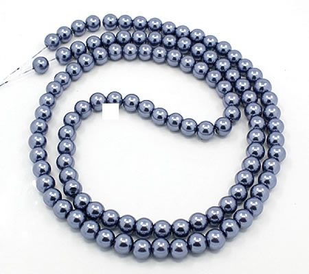 Glasparel snoertje - 10 mm Lila/grijs