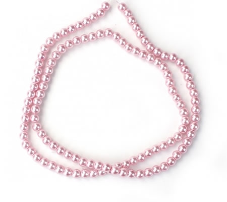 Snoertje Glasparel 8 mm Roze