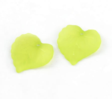 50x Acryl Frosted blaadjes Lime
