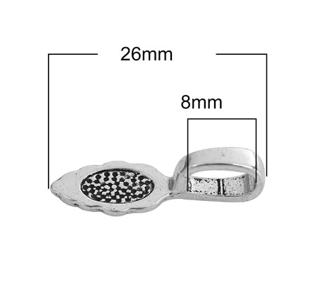 Hanger met Plakvlak Donker Zilver 26 mm