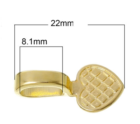 1x Hanger met Plakvlak Goudkleurig