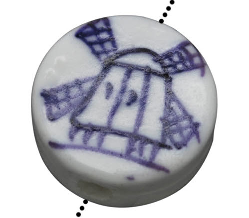 1x kraal Porcelein disc