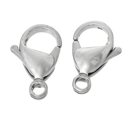 1x lobsterslotje Roestvrijstaal 304 13x 8 mm