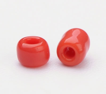 20 gram Rocailles Rood 2mm