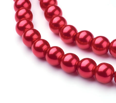 Glasparel snoertje - 10 mm RozeRood