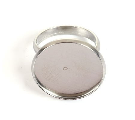1x Cabochon Ring RVS 20mm
