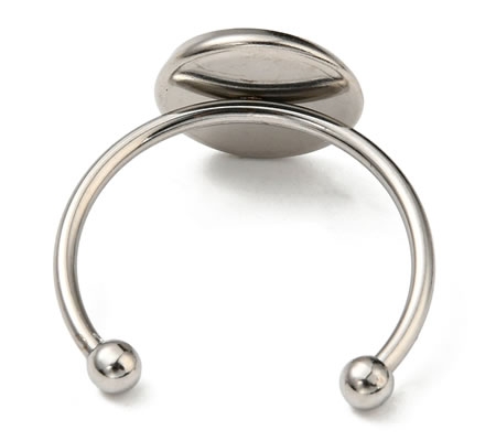 1x Cabochon Ring RVS 10 mm