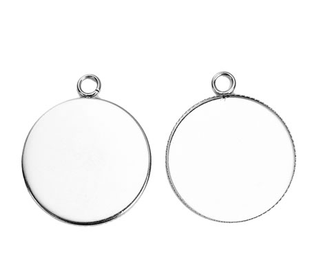 1x Cabochon bedel RVS 304 - 25 mm