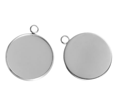 1x Cabochon bedel RVS 304 - 30 mm