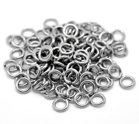 50x roestvrijstalen (304) open ring 7.5 mm