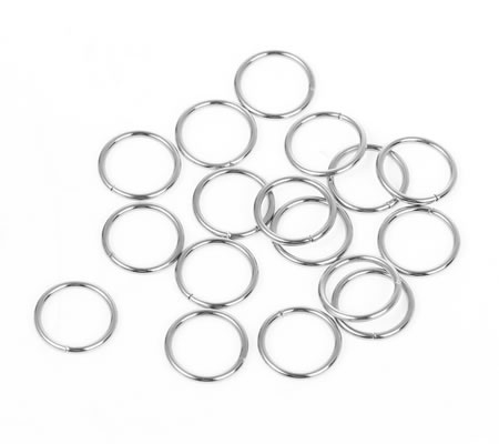 10x roestvrijstalen (304) open ring 12 mm