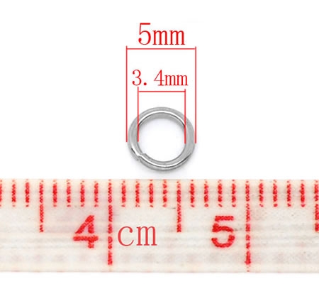 250x roestvrijstalen (304) open ring 5 mm